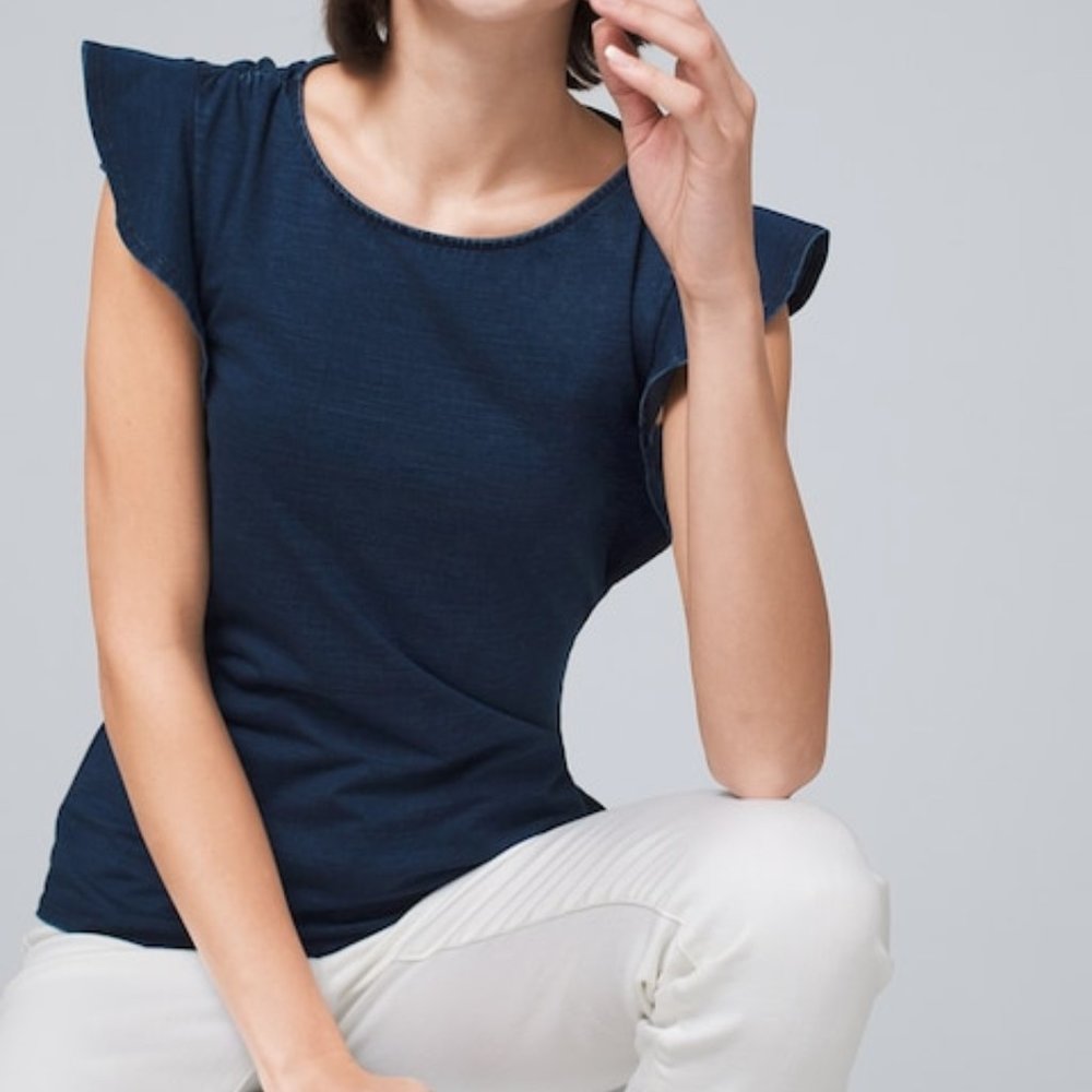 NWT White House Black Market Ultra Soft Denim Tee